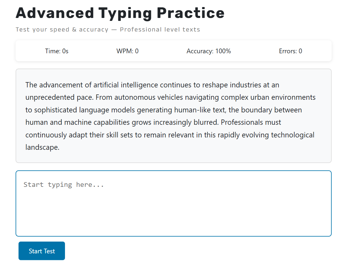 Typing Practice