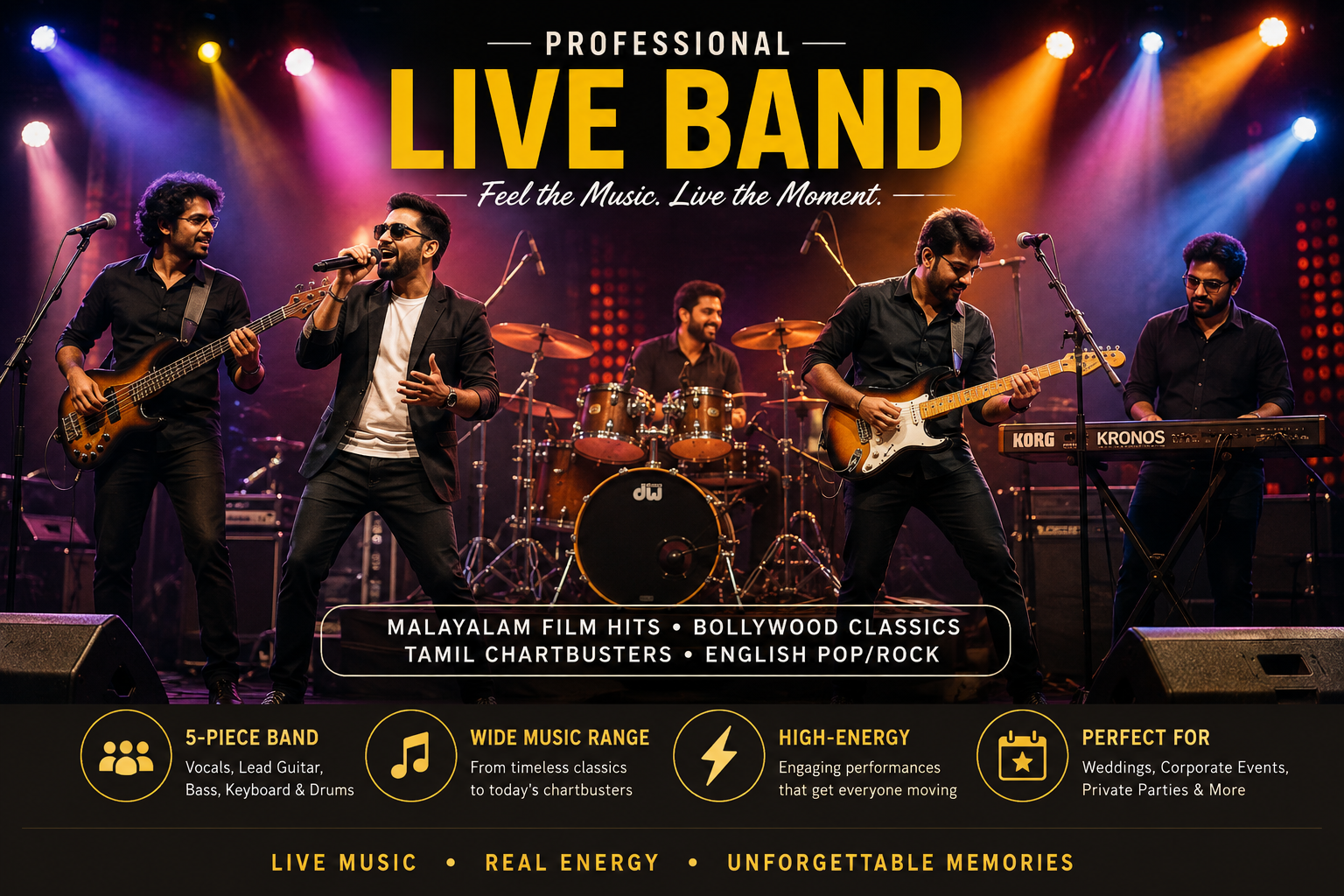 Live Cover Band (5-Piece)