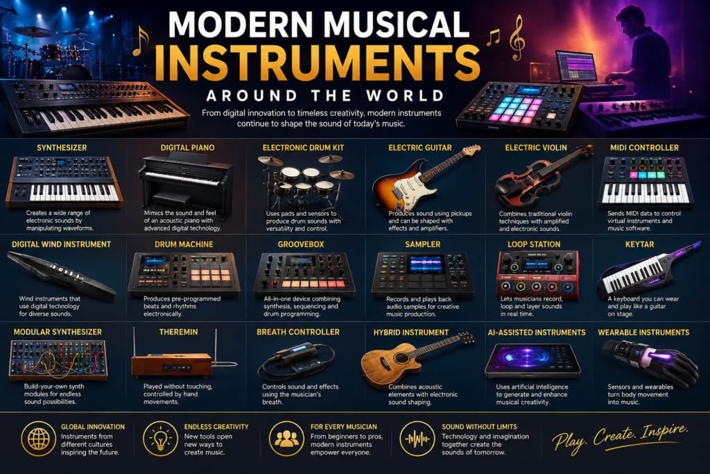 Modern Musical Instruments Around the World: A Journey Through Innovation and Creativity