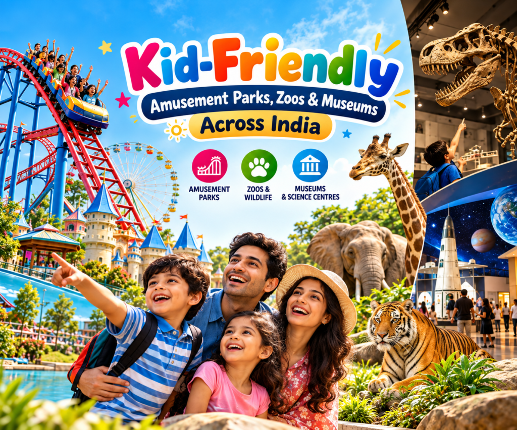 Ultimate Guide: Best Kids Amusement Parks, Zoos & Museums Across India’s Major States
