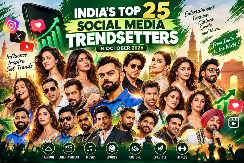 India’s Top 25 Social Media Trendsetters in October 2026