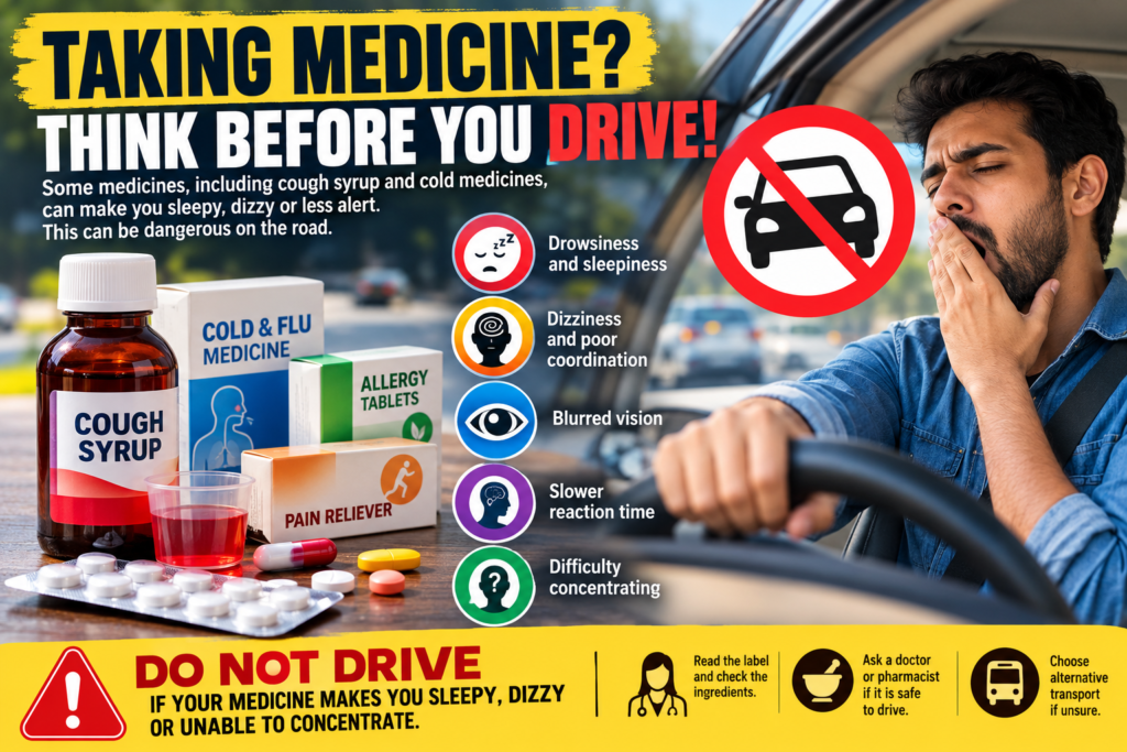 Driving After Taking Medicine: Important Warnings About Cough Syrup, Cold Medicines and Painkillers