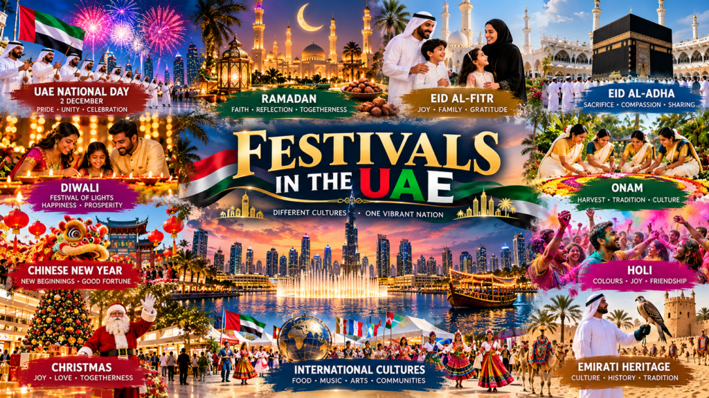 Festivals Celebrated in the UAE: Emirati Traditions, Indian Festivals and International Cultural Events